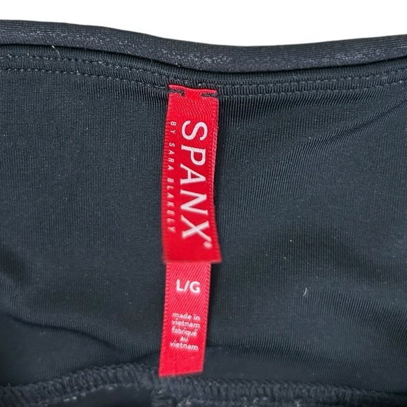 SPANX Shape Faux Leather Leggings Size Large Black - Picture 7 of 9